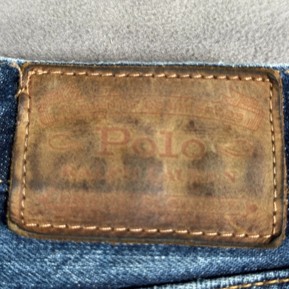Polo Ralph Lauren Jeans Mens 38x29 Tag 38x30 Blue Hampton Relaxed Straight Denim